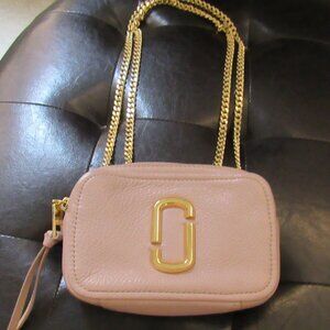 Marc Jacobs Adobe Rose Leather The Glam Shot 17 Crossbody Bag